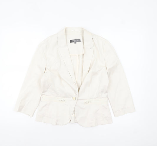 Marks and Spencer Women’s Ivory Blazer Jacket Size 8 Regular Fit