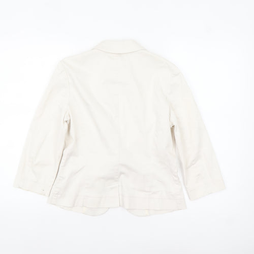 Marks and Spencer Women’s Ivory Blazer Jacket Size 8 Regular Fit