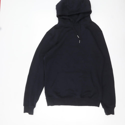 F&F Men's Black Pullover Hoodie Size S Regular Fit Cotton Blend