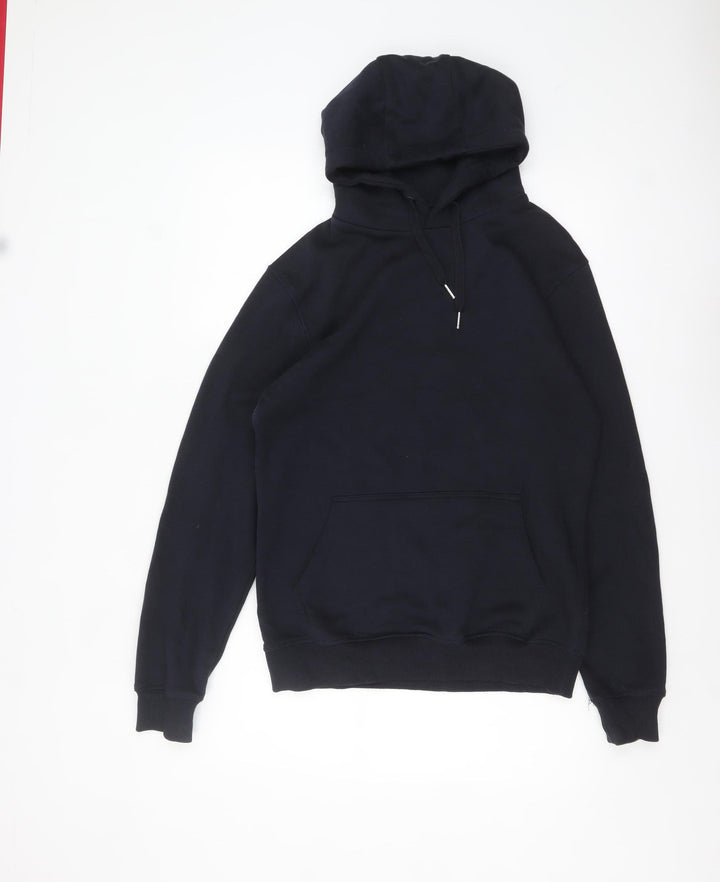 F&F Men's Black Pullover Hoodie Size S Regular Fit Cotton Blend