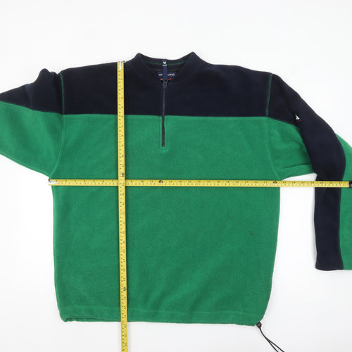 Atlantic Sport Men's Green Fleece 1/4 Zip Pullover Sweatshirt M