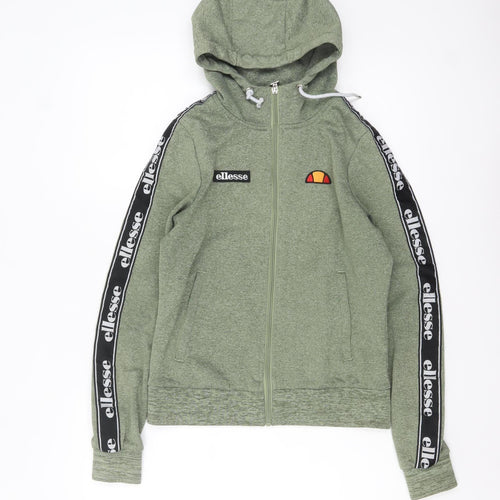 Ellesse Women’s Green Full Zip Logo Hoodie Size 8 Regular Fit