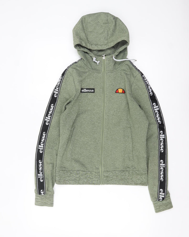 Ellesse Women’s Green Full Zip Logo Hoodie Size 8 Regular Fit