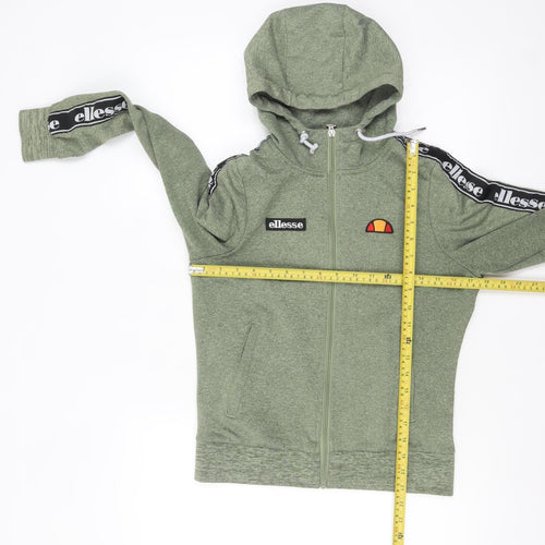 Ellesse Women’s Green Full Zip Logo Hoodie Size 8 Regular Fit