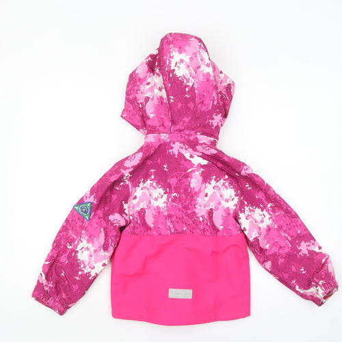 Top&Sky Kids Girls Pink Camouflage Hooded Waterproof Rain Jacket 4-5 Years