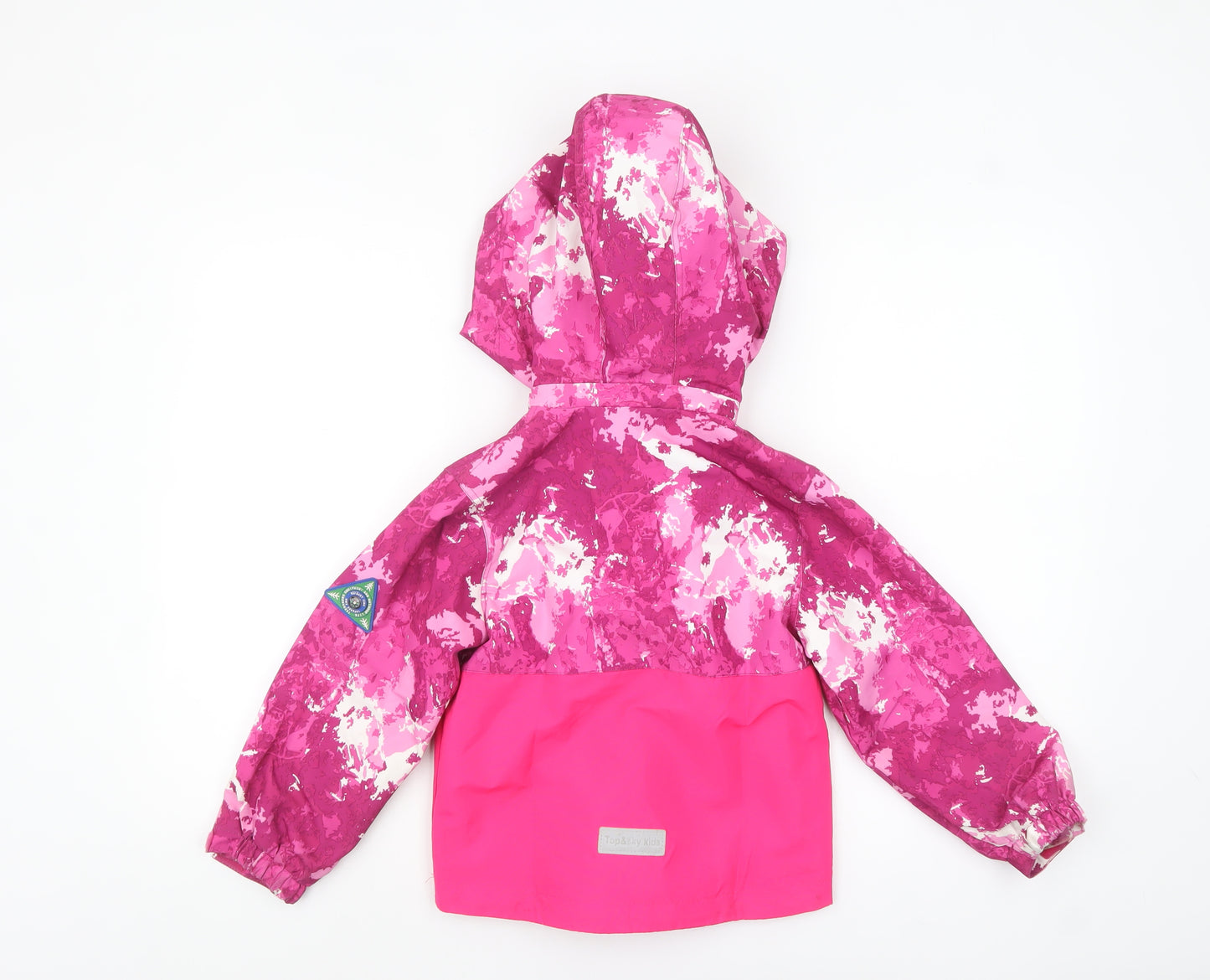 Top&Sky Kids Girls Pink Camouflage Hooded Waterproof Rain Jacket 4-5 Years