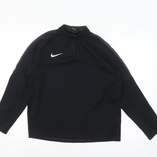 Nike Boys Black Dri-FIT XL Long Sleeve 1/4 Zip Training Top