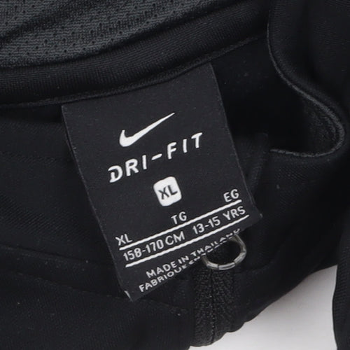 Nike Boys Black Dri-FIT XL Long Sleeve 1/4 Zip Training Top