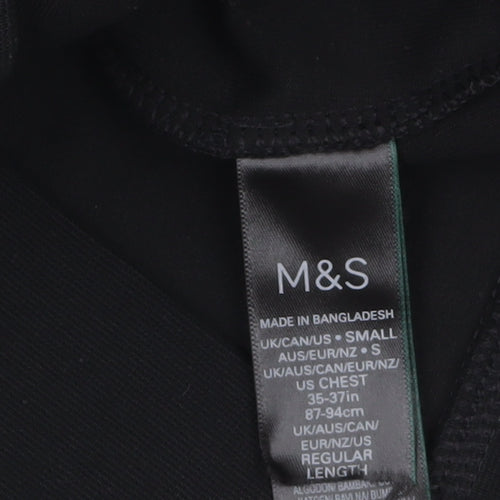 Marks and Spencer Men's Black Full Zip Hoodie Size S Regular Fit