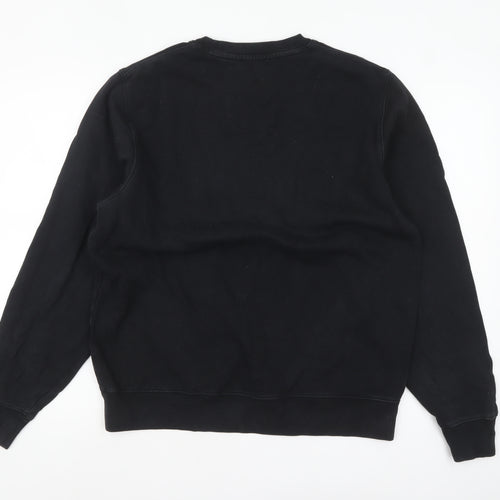 Bloomie’s Men Black Medium Pullover Sweatshirt Embroidered Logo
