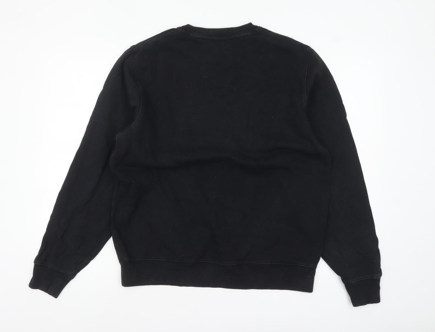 Bloomie’s Men Black Medium Pullover Sweatshirt Embroidered Logo