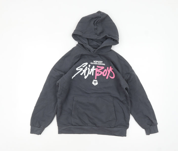 Marks and Spencer Boys Black KPOP Demon Hunters Hoodie 10-11 Years Pullover