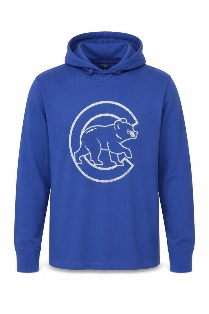Front view of '47 Brand Men's Blue Pullover Hoodie M Sports Graphic