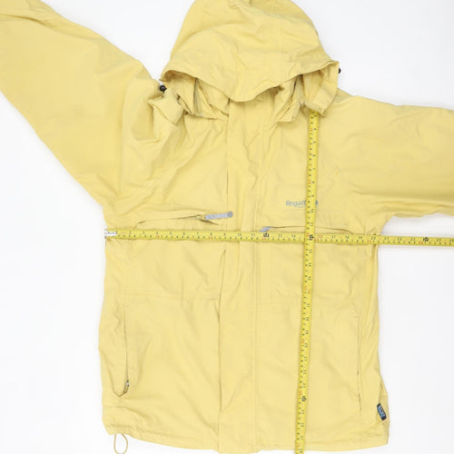Regatta Men’s Yellow Waterproof Hooded Rain Jacket Size S Regular