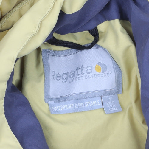 Regatta Men’s Yellow Waterproof Hooded Rain Jacket Size S Regular
