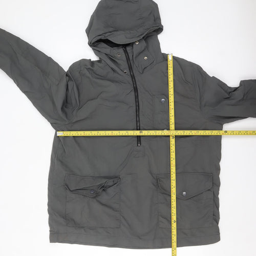 Next Men’s Grey Nylon Hooded Anorak Jacket L Lightweight Outdoor