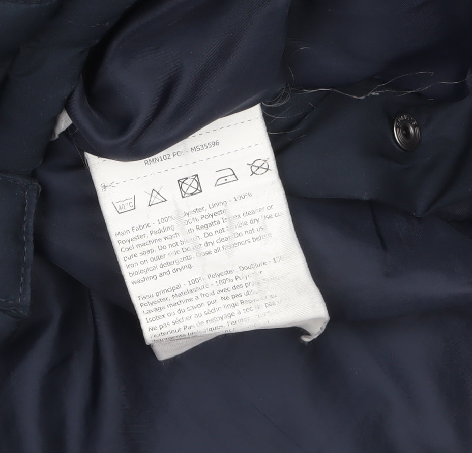 Regatta Men's Blue Quilted Mid-Length Jacket Size S Outdoor Style