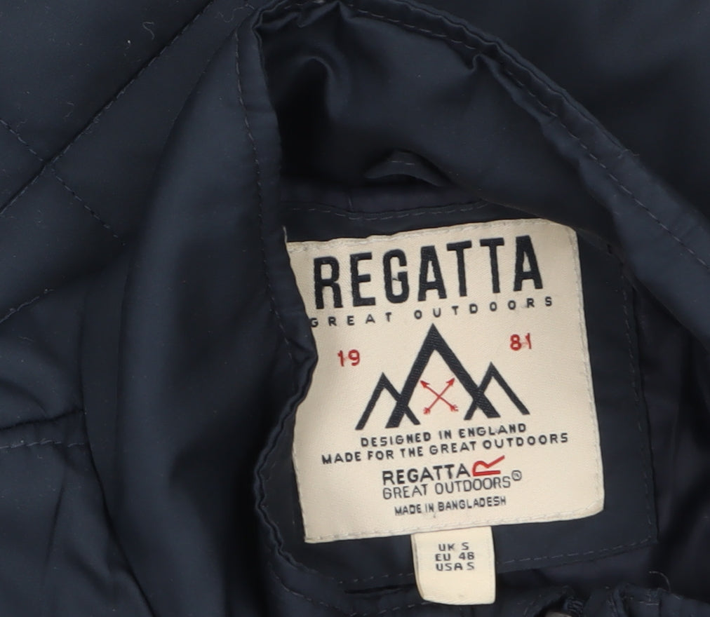 Regatta Men's Blue Quilted Mid-Length Jacket Size S Outdoor Style