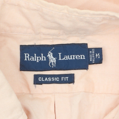 Ralph Lauren Men's Beige Classic Fit Cotton Button-Up Shirt M