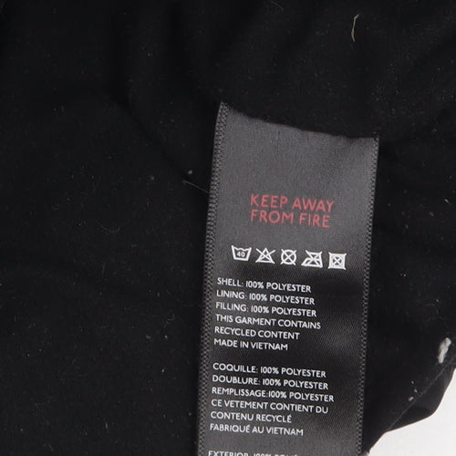 iets frans Womens Black XS Short Puffer Jacket Hooded Winter Coat