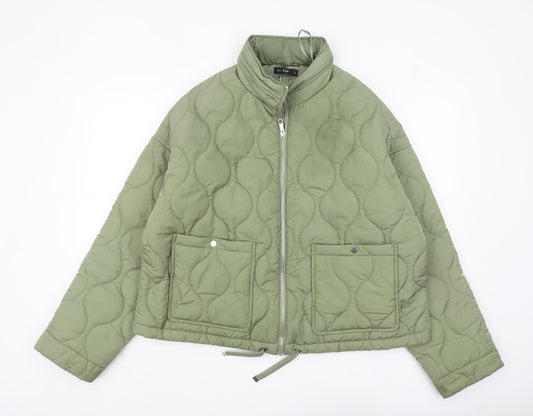 F&F Women's Green Quilted Full Zip Jacket Size 20
