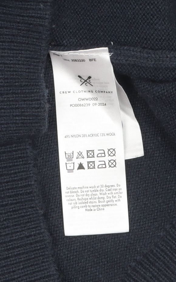 Crew Clothing Women Blue Floral Embroidered Cardigan Size 10
