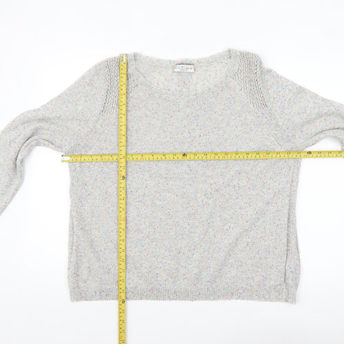 Marks and Spencer Women’s Grey Multicoloured Knit Cardigan UK 18