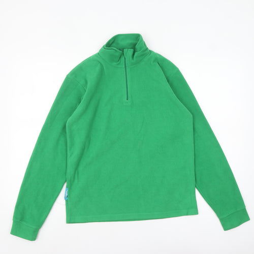 Mountain Warehouse Kids Green Fleece 1/2 Zip Sweatshirt Boys 13 Years