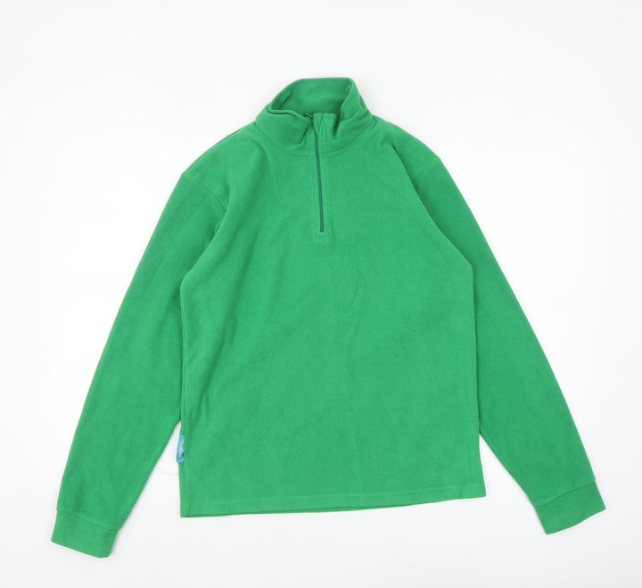 Mountain Warehouse Kids Green Fleece 1/2 Zip Sweatshirt Boys 13 Years