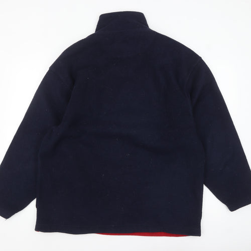 St. Bernard Men's Blue Fleece 1/2 Zip Pullover Sweatshirt Size L