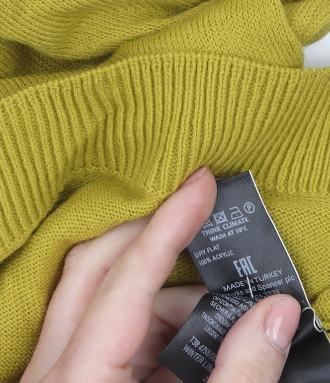Marks and Spencer Women’s Green Beaded Acrylic Jumper Size 14
