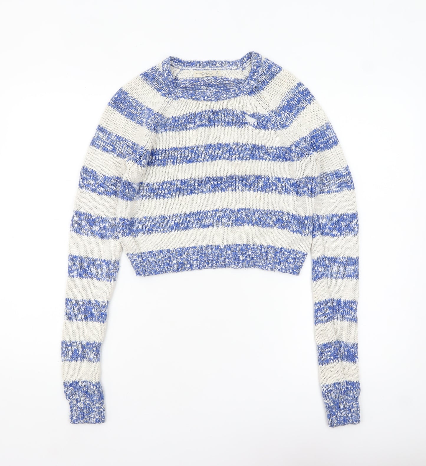 Abercrombie & Fitch Womens Blue Stripe Knit Jumper XS
