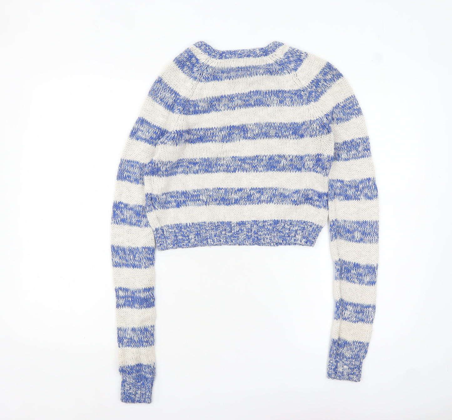 Abercrombie & Fitch Womens Blue Stripe Knit Jumper XS