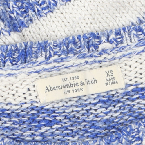 Abercrombie & Fitch Womens Blue Stripe Knit Jumper XS