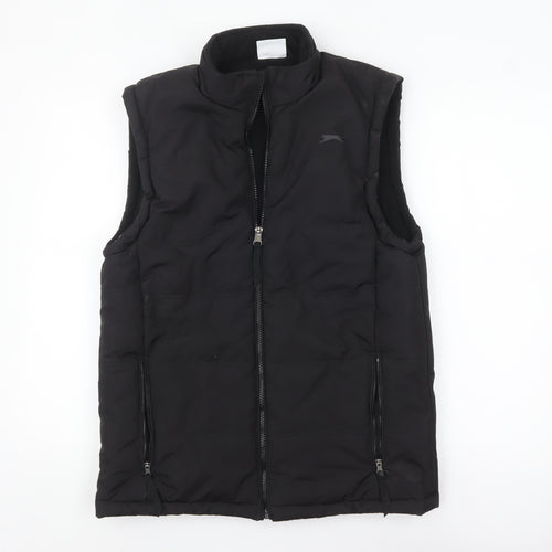Slazenger Men's Black XS Puffer Waistcoat Lightweight Full Zip