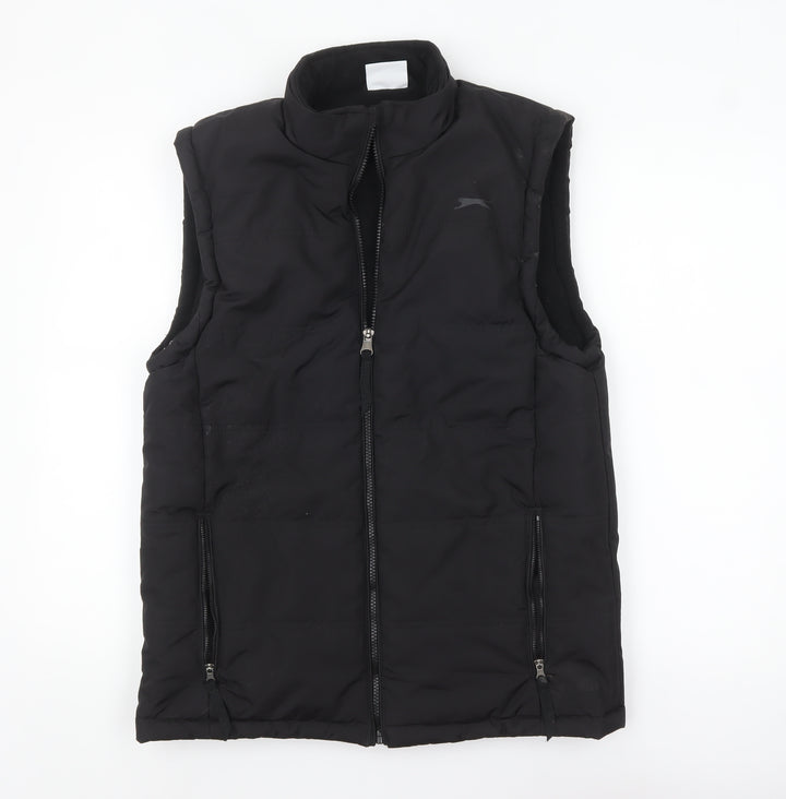Slazenger Men's Black XS Puffer Waistcoat Lightweight Full Zip