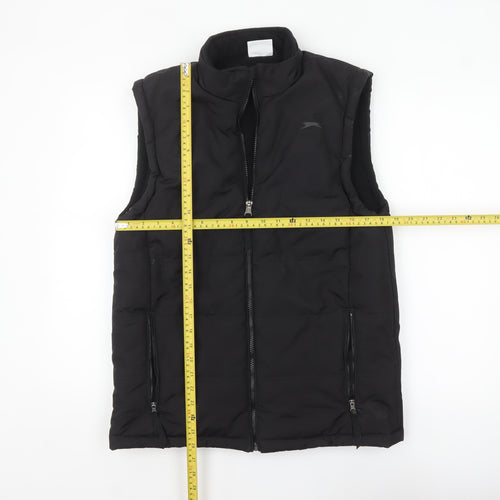 Slazenger Men's Black XS Puffer Waistcoat Lightweight Full Zip