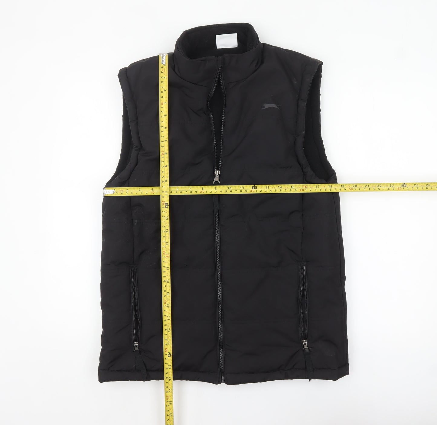 Slazenger Men's Black XS Puffer Waistcoat Lightweight Full Zip
