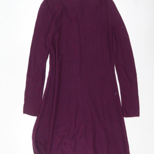 White Stuff Women’s Purple Long Sleeve A-Line Knit Dress Size 10