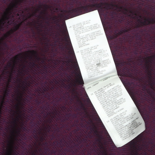 White Stuff Women’s Purple Long Sleeve A-Line Knit Dress Size 10