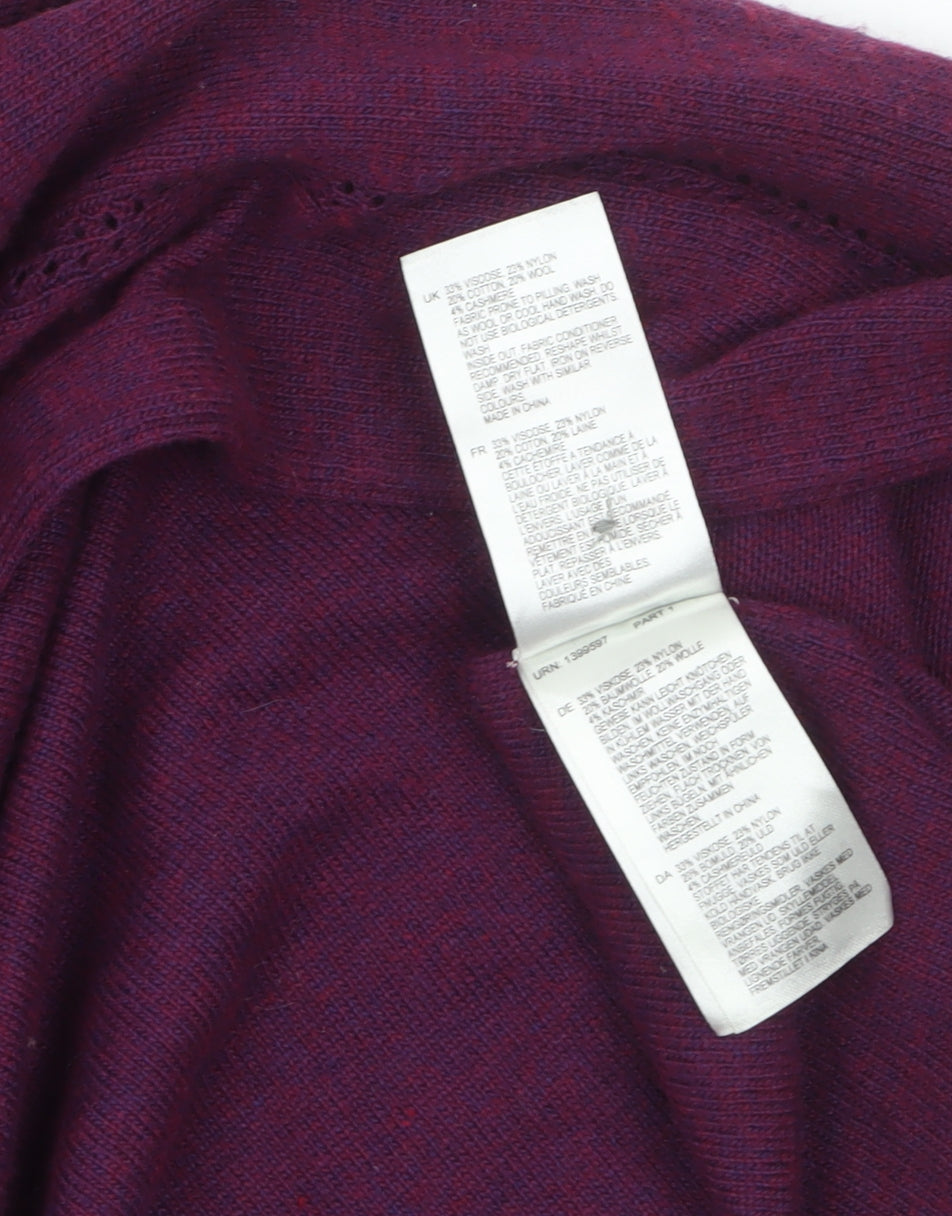 White Stuff Women’s Purple Long Sleeve A-Line Knit Dress Size 10