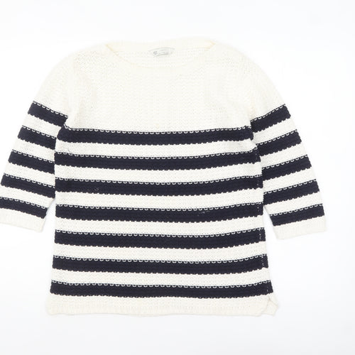 BHS Women’s Multicoloured Striped Knit Jumper Size 14