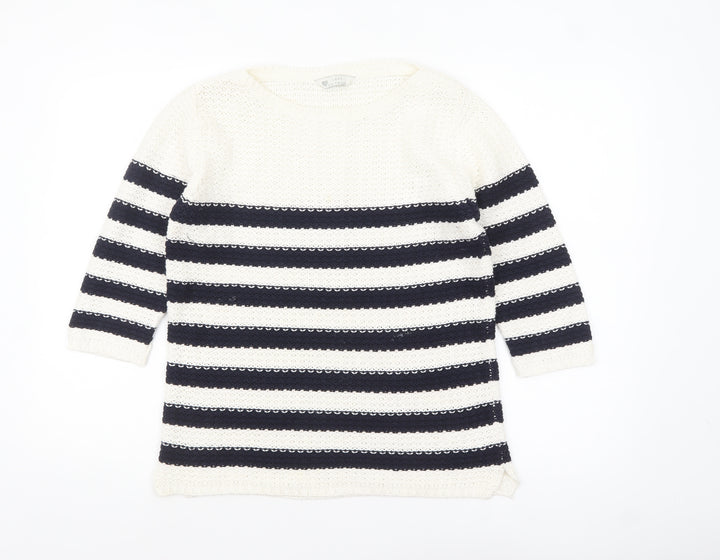 BHS Women’s Multicoloured Striped Knit Jumper Size 14
