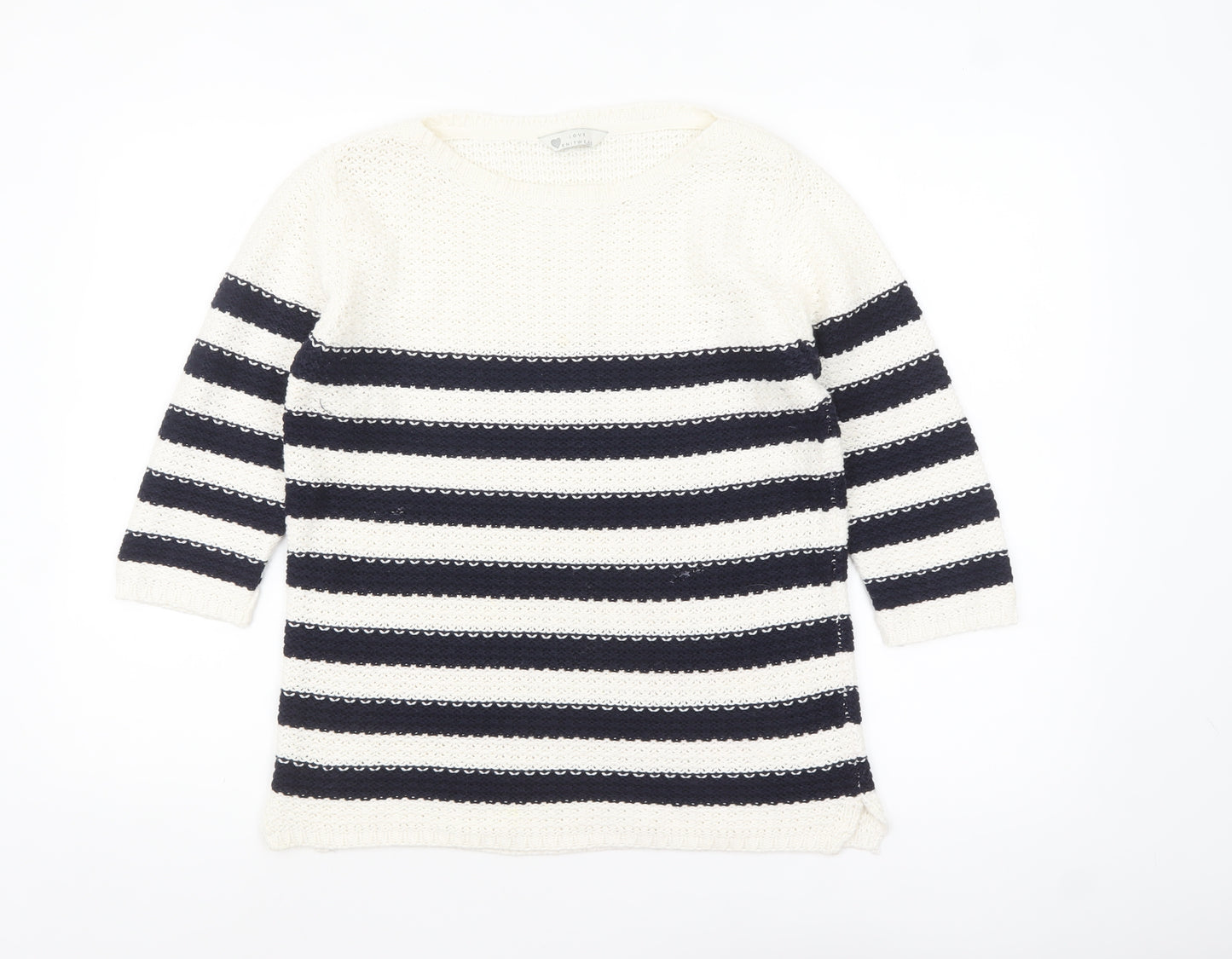 BHS Women’s Multicoloured Striped Knit Jumper Size 14
