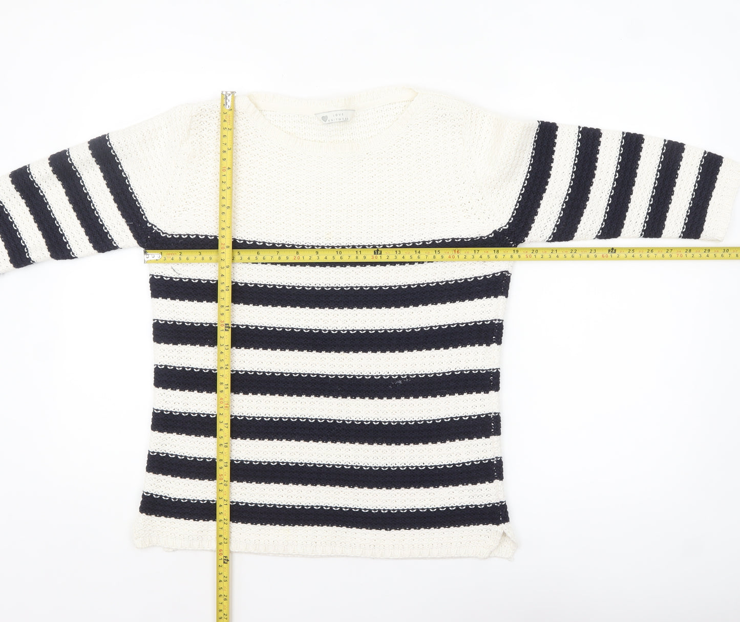 BHS Women’s Multicoloured Striped Knit Jumper Size 14