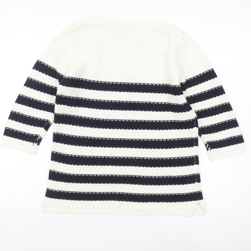 BHS Women’s Multicoloured Striped Knit Jumper Size 14