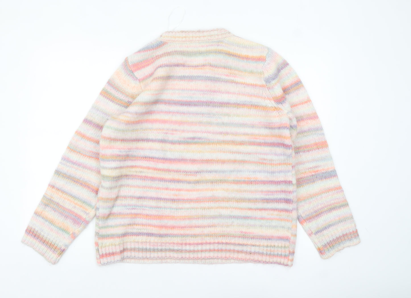 Autonomy Womens Multicoloured L Striped Knit Pullover Jumper