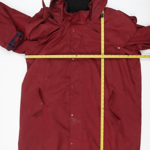 Cotton Traders Men's Red 3XL Waterproof Hooded Rain Coat