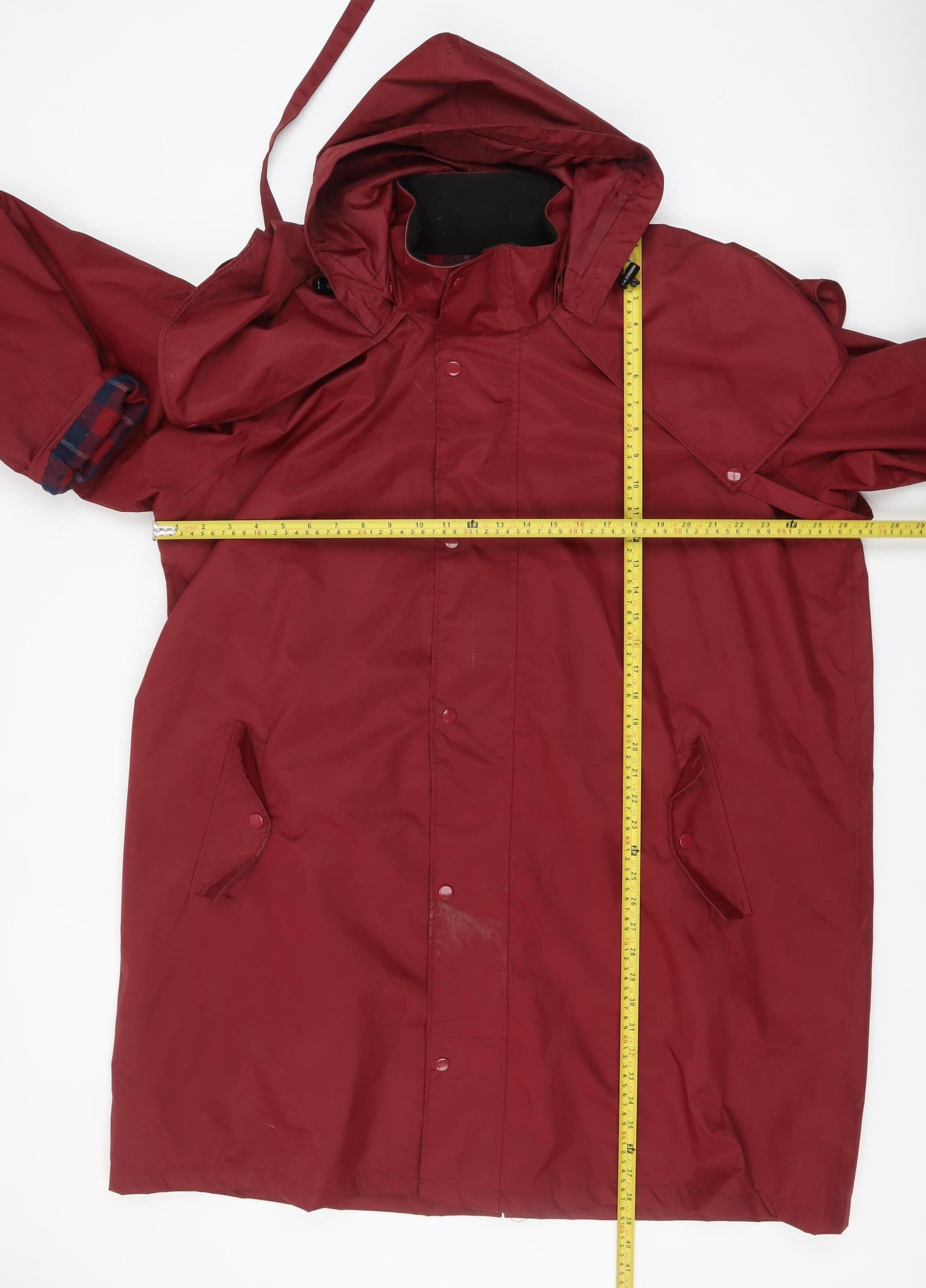Cotton Traders Men's Red 3XL Waterproof Hooded Rain Coat