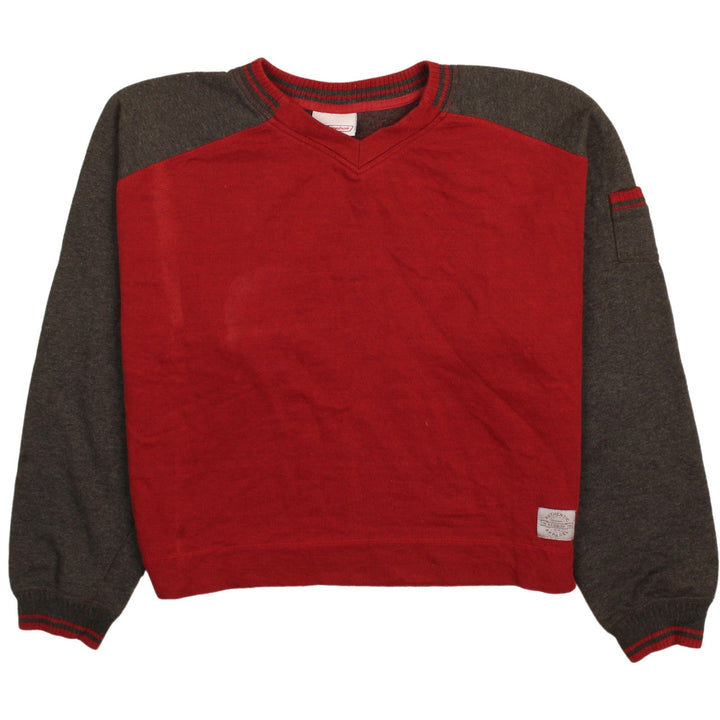 Reebok Boys Red & Grey Crew Neck Pullover Sweatshirt L